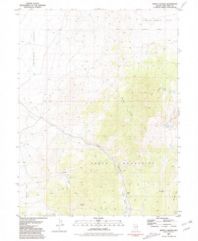United States Geological Survey Tippett Canyon, NV (1981, 24000-Scale) digital map