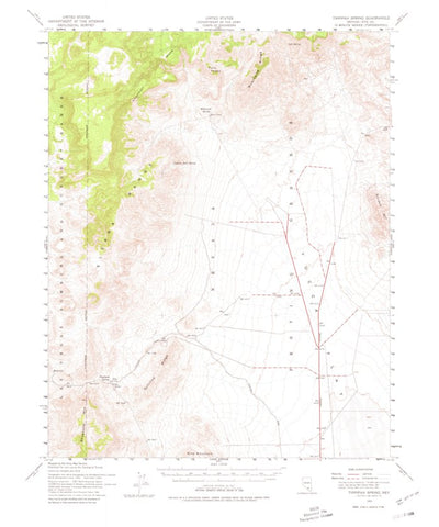 United States Geological Survey Tippipah Spring, NV (1952, 62500-Scale) digital map