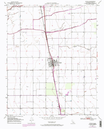 United States Geological Survey Tipton, CA (1950, 24000-Scale) digital map