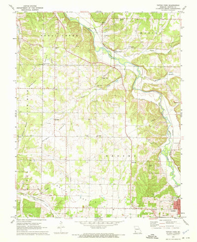 United States Geological Survey Tipton Ford, MO (1972, 24000-Scale) digital map