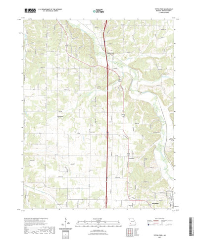 United States Geological Survey Tipton Ford, MO (2021, 24000-Scale) digital map