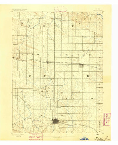 United States Geological Survey Tipton, IA (1890, 62500-Scale) digital map
