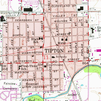United States Geological Survey Tipton, IN (1960, 24000-Scale) digital map