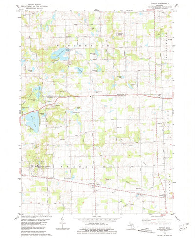 United States Geological Survey Tipton, MI (1980, 24000-Scale) digital map