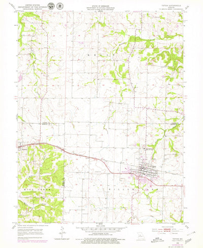 United States Geological Survey Tipton, MO (1952, 24000-Scale) digital map