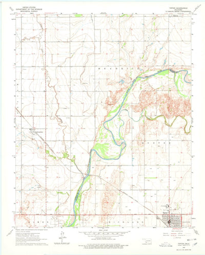 United States Geological Survey Tipton, OK (1964, 24000-Scale) digital map