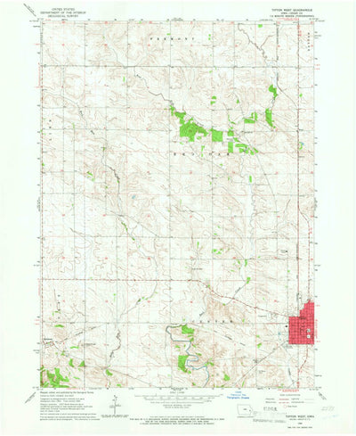 United States Geological Survey Tipton West, IA (1965, 24000-Scale) digital map