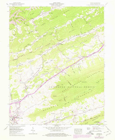 United States Geological Survey Tiptop, VA (1958, 24000-Scale) digital map