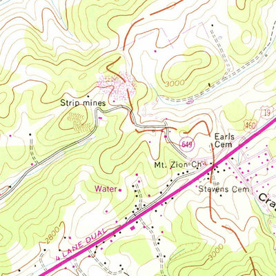 United States Geological Survey Tiptop, VA (1958, 24000-Scale) digital map