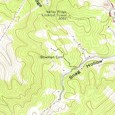 United States Geological Survey Tiptop, VA (1958, 24000-Scale) digital map