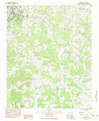 United States Geological Survey Tirzah, SC (1982, 24000-Scale) digital map