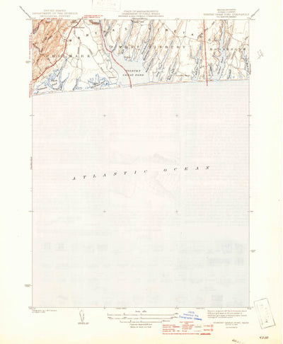 United States Geological Survey Tisbury Great Pond, MA (1944, 31680-Scale) digital map