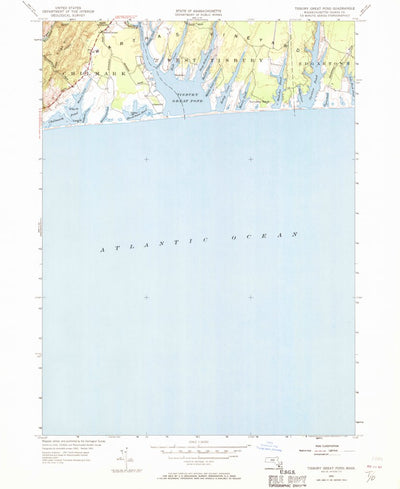United States Geological Survey Tisbury Great Pond, MA (1951, 24000-Scale) digital map