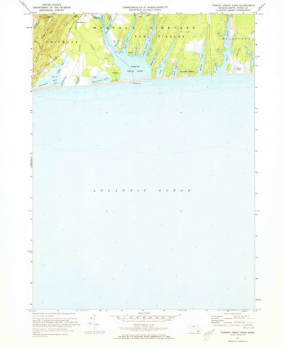 United States Geological Survey Tisbury Great Pond, MA (1972, 24000-Scale) digital map