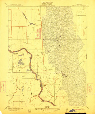 United States Geological Survey Tisdale Weir, CA (1912, 31680-Scale) digital map