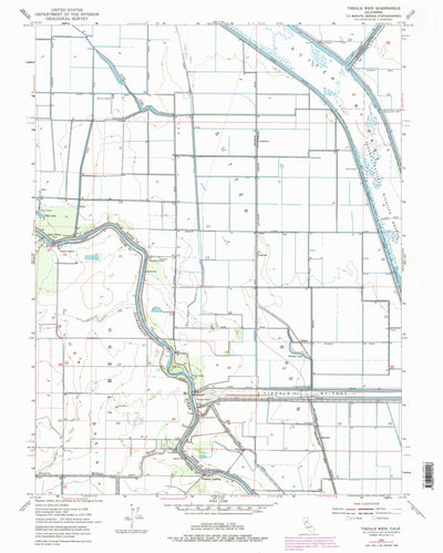 United States Geological Survey Tisdale Weir, CA (1952, 24000-Scale) digital map