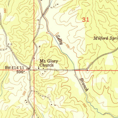 United States Geological Survey Tishomingo, MS-AL (1951, 24000-Scale) digital map