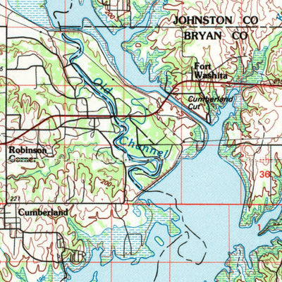 United States Geological Survey Tishomingo, OK (1985, 100000-Scale) digital map