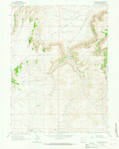 United States Geological Survey Titsworth Gap, WY (1963, 24000-Scale) digital map