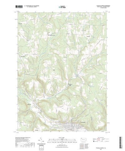 United States Geological Survey Titusville North, PA (2023, 24000-Scale) digital map