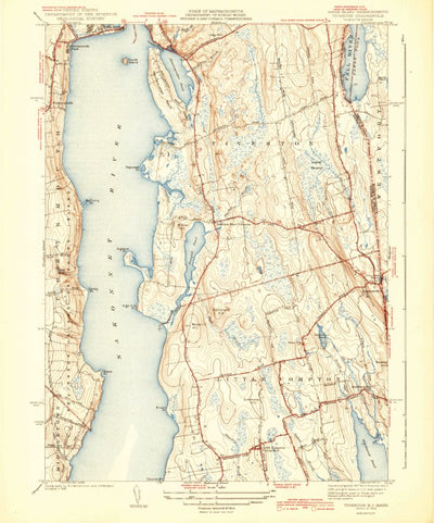 United States Geological Survey Tiverton, RI-MA (1942, 31680-Scale) digital map