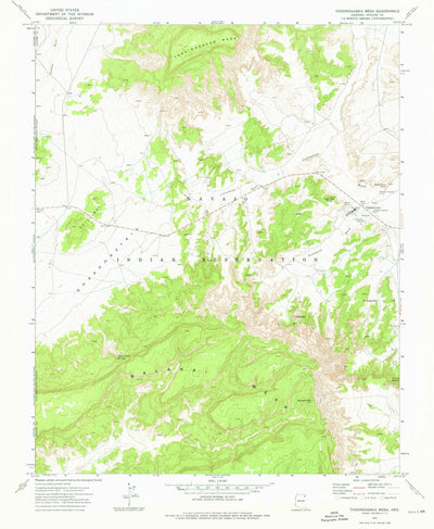 United States Geological Survey Toadindaaska Mesa, AZ (1972, 24000-Scale) digital map