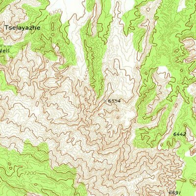 United States Geological Survey Toadindaaska Mesa, AZ (1972, 24000-Scale) digital map
