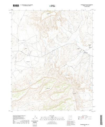 United States Geological Survey Toadindaaska Mesa, AZ (2021, 24000-Scale) digital map