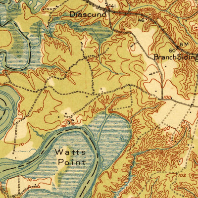 United States Geological Survey Toano, VA (1918, 62500-Scale) digital map