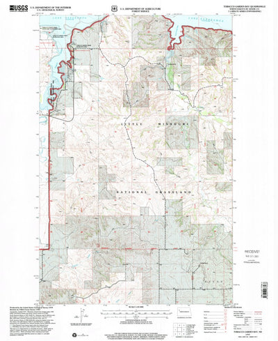 United States Geological Survey Tobacco Garden Bay, ND (1997, 24000-Scale) digital map