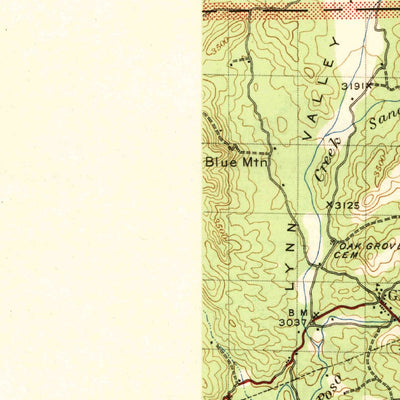 United States Geological Survey Tobias Peak, CA (1943, 125000-Scale) digital map