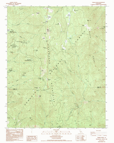 United States Geological Survey Tobias Peak, CA (1986, 24000-Scale) digital map