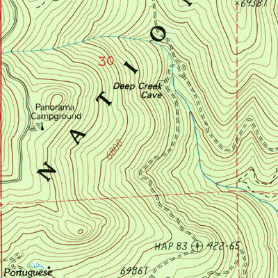 United States Geological Survey Tobias Peak, CA (1986, 24000-Scale) digital map
