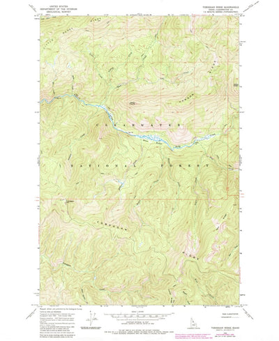 United States Geological Survey Toboggan Ridge, ID (1966, 24000-Scale) digital map