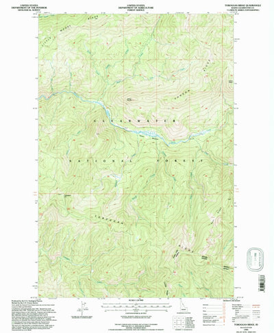 United States Geological Survey Toboggan Ridge, ID (1994, 24000-Scale) digital map