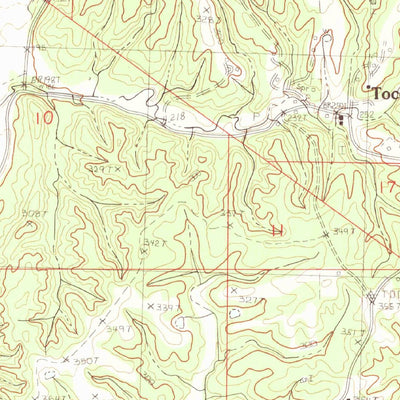 United States Geological Survey Tocowa, MS (1982, 24000-Scale) digital map