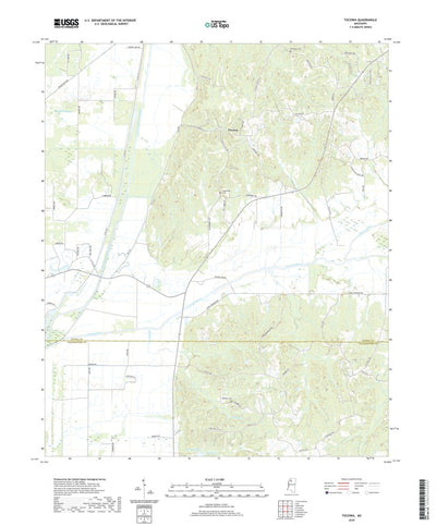 United States Geological Survey Tocowa, MS (2020, 24000-Scale) digital map