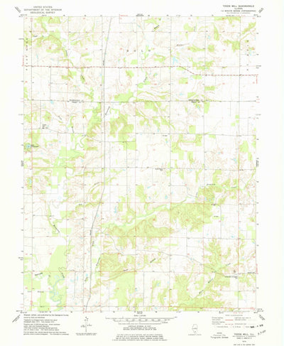 United States Geological Survey Todds Mill, IL (1974, 24000-Scale) digital map