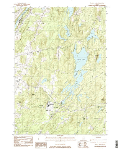 United States Geological Survey Togus Pond, ME (1982, 24000-Scale) digital map