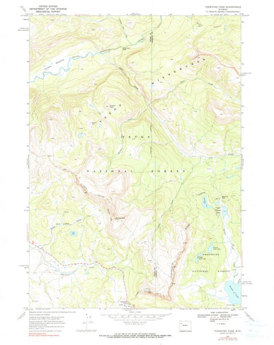 United States Geological Survey Togwotee Pass, WY (1965, 24000-Scale) digital map