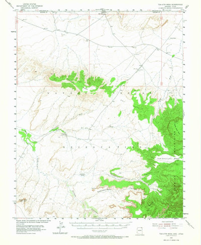 United States Geological Survey Toh Atin Mesa, AZ-UT (1953, 62500-Scale) digital map