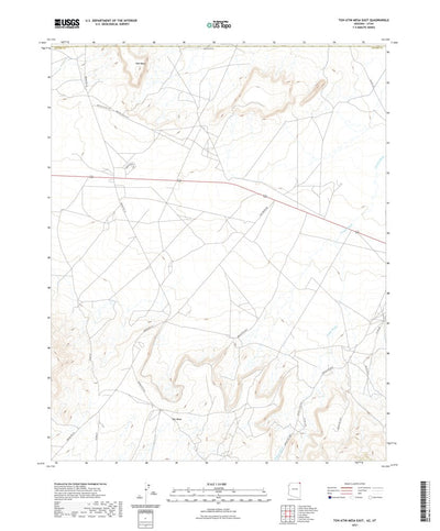 United States Geological Survey Toh Atin Mesa East, AZ (2021, 24000-Scale) digital map