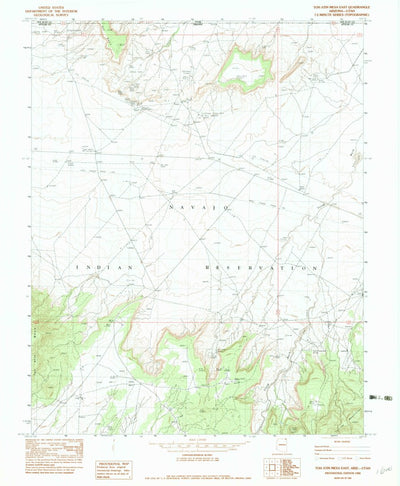 United States Geological Survey Toh Atin Mesa East, AZ-UT (1982, 24000-Scale) digital map