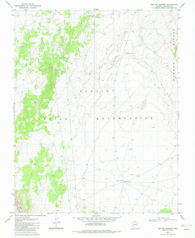 United States Geological Survey Toh Bih Nosteny, AZ (1982, 24000-Scale) digital map
