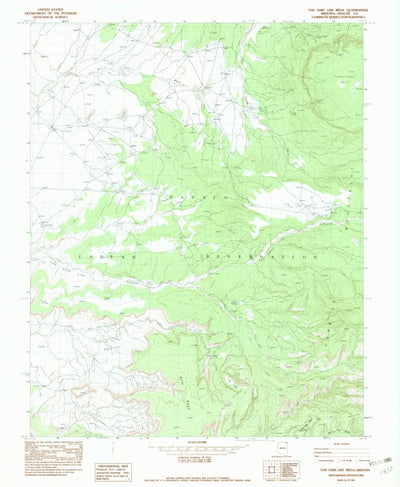 United States Geological Survey Toh Chin Lini Mesa, AZ (1982, 24000-Scale) digital map