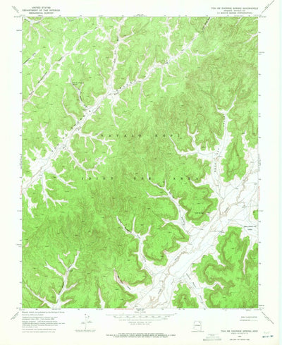 United States Geological Survey Toh Ne Zhonnie Spring, AZ (1968, 24000-Scale) digital map