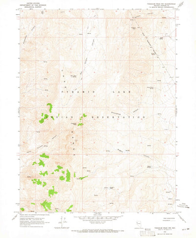 United States Geological Survey Tohakum Peak NW, NV (1964, 24000-Scale) digital map