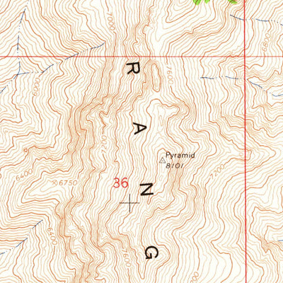 United States Geological Survey Tohakum Peak NW, NV (1964, 24000-Scale) digital map