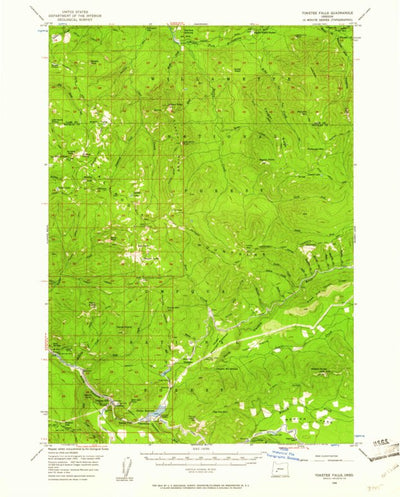 United States Geological Survey Toketee Falls, OR (1956, 62500-Scale) digital map