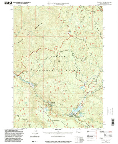 United States Geological Survey Toketee Falls, OR (1997, 24000-Scale) digital map